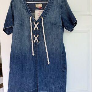 Current Elliott Denim Lace-Up Dress